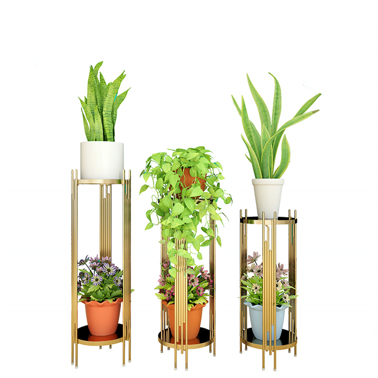 Custom Indoor Outdoor Decoration Plant Holder Home Office Stainless Steel Flower Pot Stand