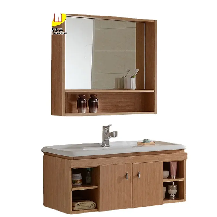 Hotel Vanity mirror wood bathroom cabinet Z-E220