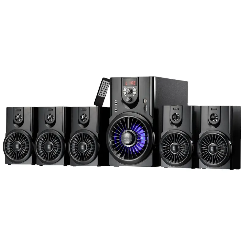 Museeq High Quality 5.1 Home Theater System Support USB/SD/FM Function and CE/RoHS Certificate Wireless Bluetooth Speakers