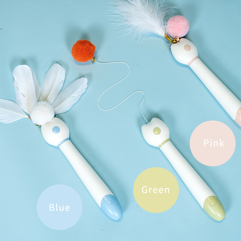Pet Toy Multifunctional Laser Funny Cat Stick with Retractable Stick