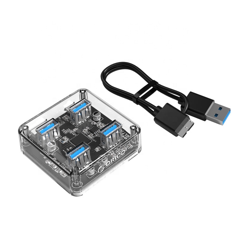 Orico лучшие продажи адаптер с 4 USB портами для зарядки электроники с 3,0 прозрачный концентратор MH4U-U3