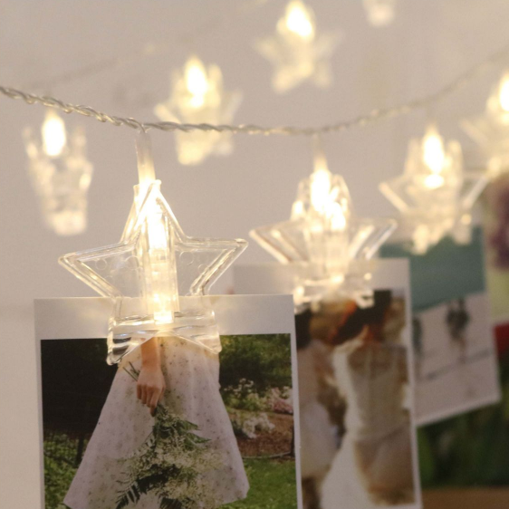 Battery Operated led light Christmas led party lights Photo Clips String fairy light For Photo Clip
