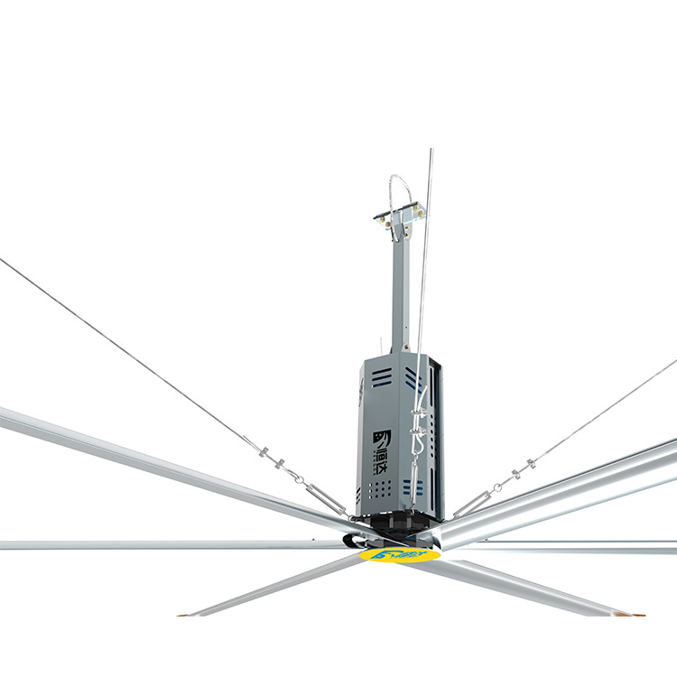 6 Blades 12ft Low Noise Air Cooling Large industrial extractor fans HVLS Fan