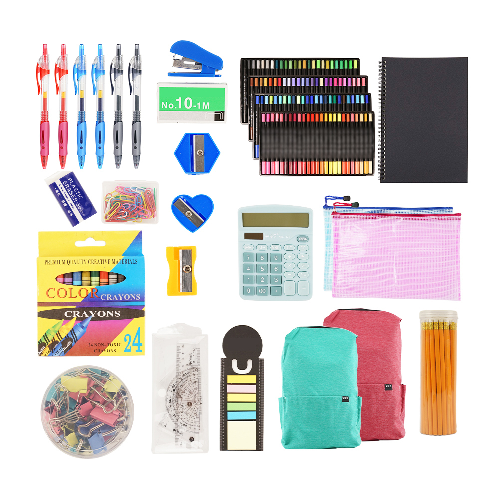 Customized Cheap Bulk Back To School Essentials Supply Wholesale OEM Office Cute Math Quality Stationary Items Set For Kids