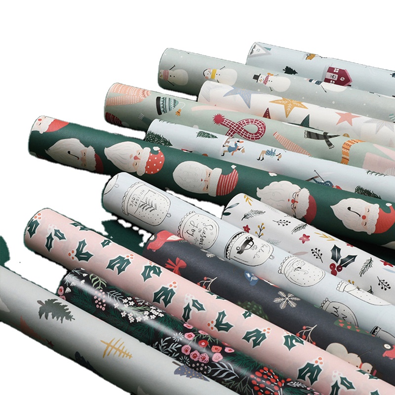 Custom Clothing Candle Floral Wrapping Paper Florist Print Christmas Gift Tissue Wrapping Paper Rolls