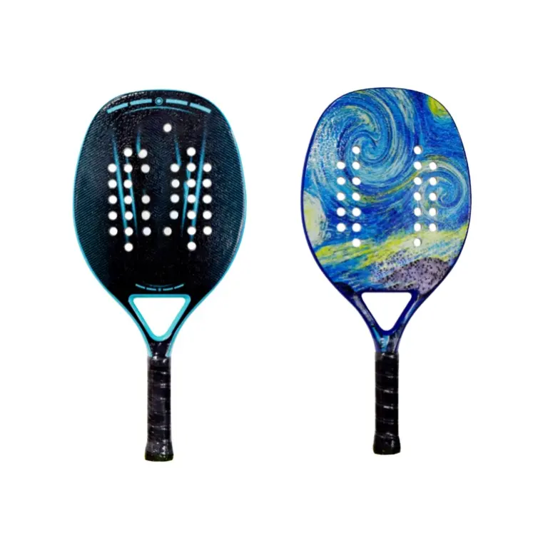 Professional Full Carbon Beach Tennis Racket Soft EVA Padel Racket