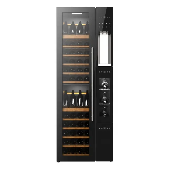 Freestanding wine cooler fridge 112 bottles refrigerator and wine dispenser