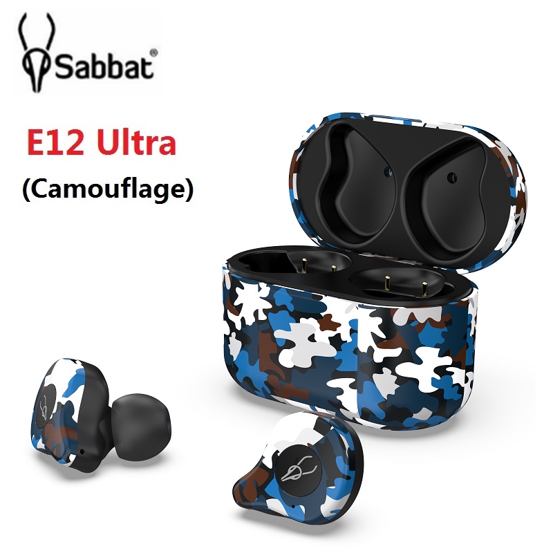 Наушники-вкладыши Sabbat E12 Ultra Camoulage QCC3020 TWS BT 5,0, Беспроводные стереонаушники Hi-Fi с шумоподавлением, гарнитура с