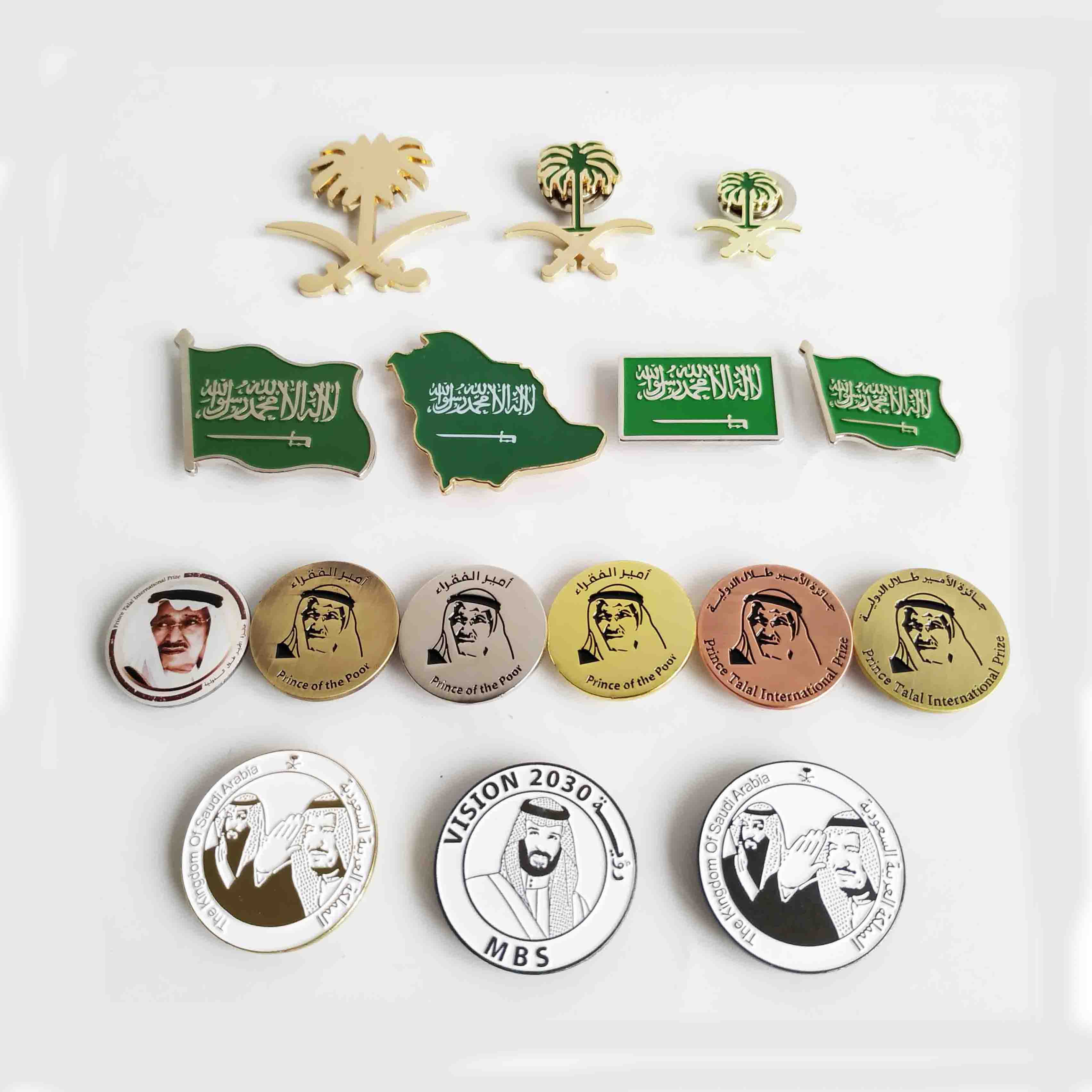 Ksa Saudi национальный флаг эмблема Pin цена & цена короны значок