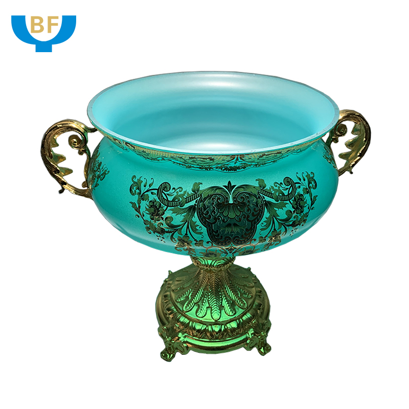 China home decore crafts models trophy shape design lampshade arts glass crafts