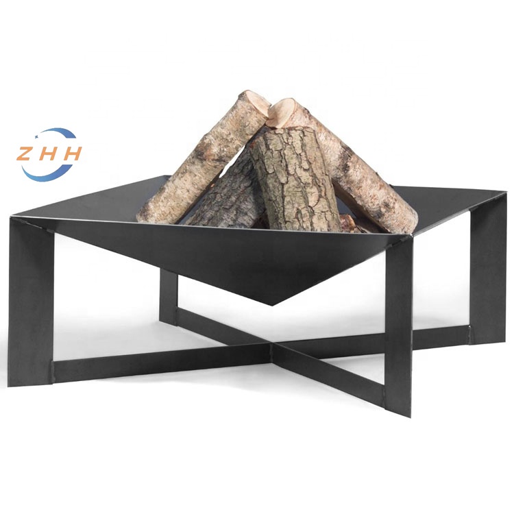 Durable and safe BBQ Collection 3-in-1 Fire Basket and Grill Plate - Garden Fireplace 61 x 90 cm - with Teppanyaki Griddle