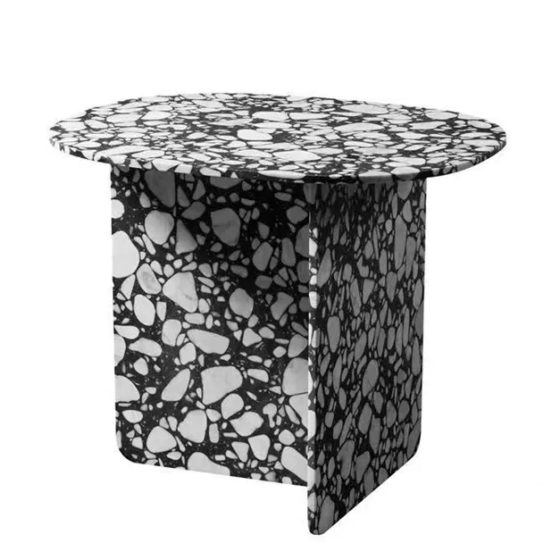 Hot Sale Black Dining Coffee Side Terrazzo Table