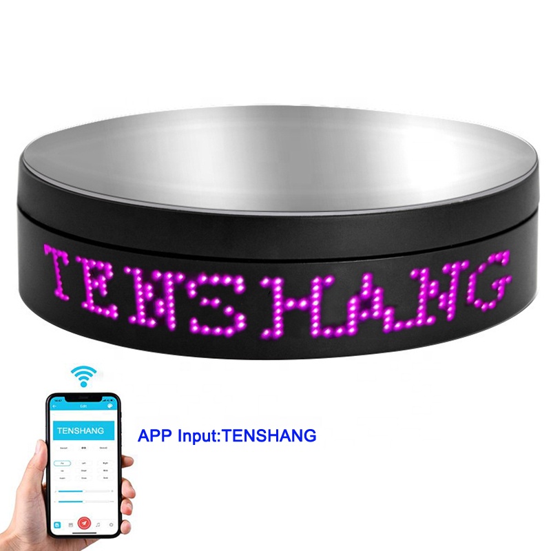 Led Display Stand 360 Degree Rotating Display Rack Watch Jewelry Cosmetics Phone Electric Showcase Turntable for Product Display