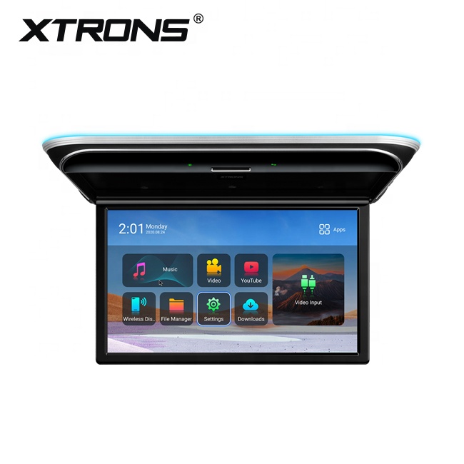 XTRONS 17,3 "FHD цифровой TFT моторизованный флип вниз android автомобильный ЖК-монитор с 8K видео, потолочный монитор