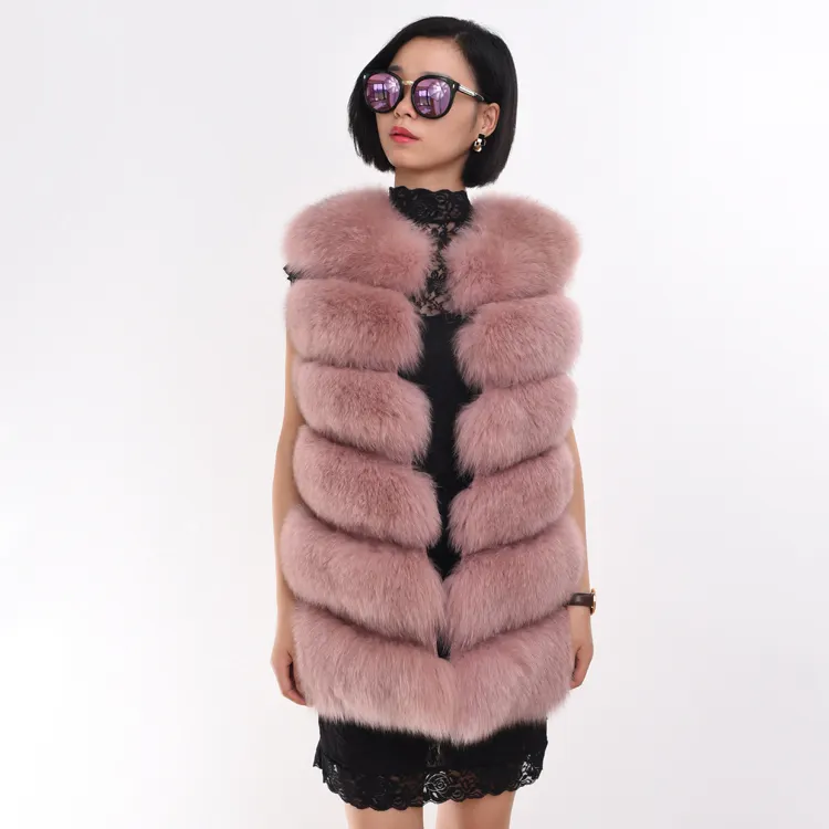 Factory wholesale price fox fur vest Russian fur vest for women winter