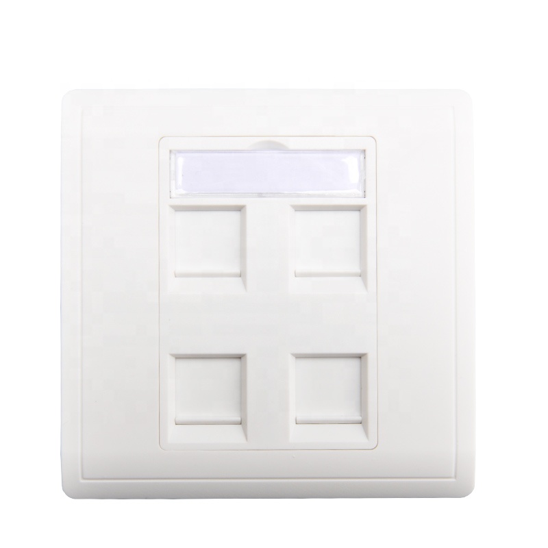 86x86 мм Лицевая панель Wallplate 1 порт 2 порта 4 порта с затвором для гнезд RJ45 Keystone jack