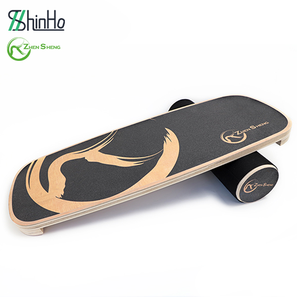 Zhensheng custom printed wood surf balance board trainer