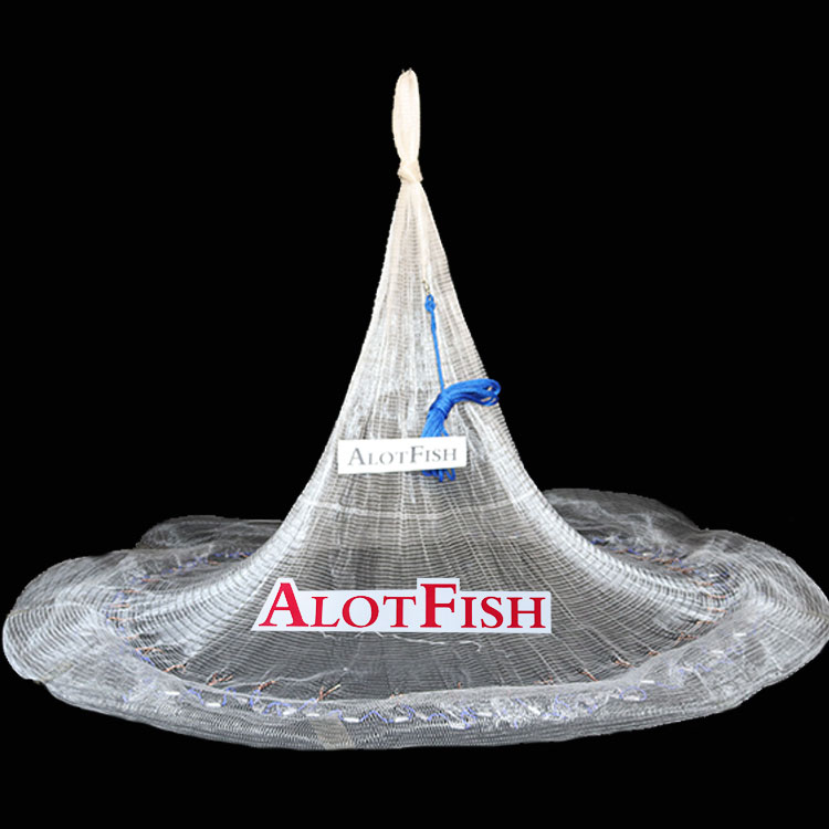 Virgin Nylon Green Monofilament Fishing Cast Lead Olive Top Pocket Japanese Bait Cast Net