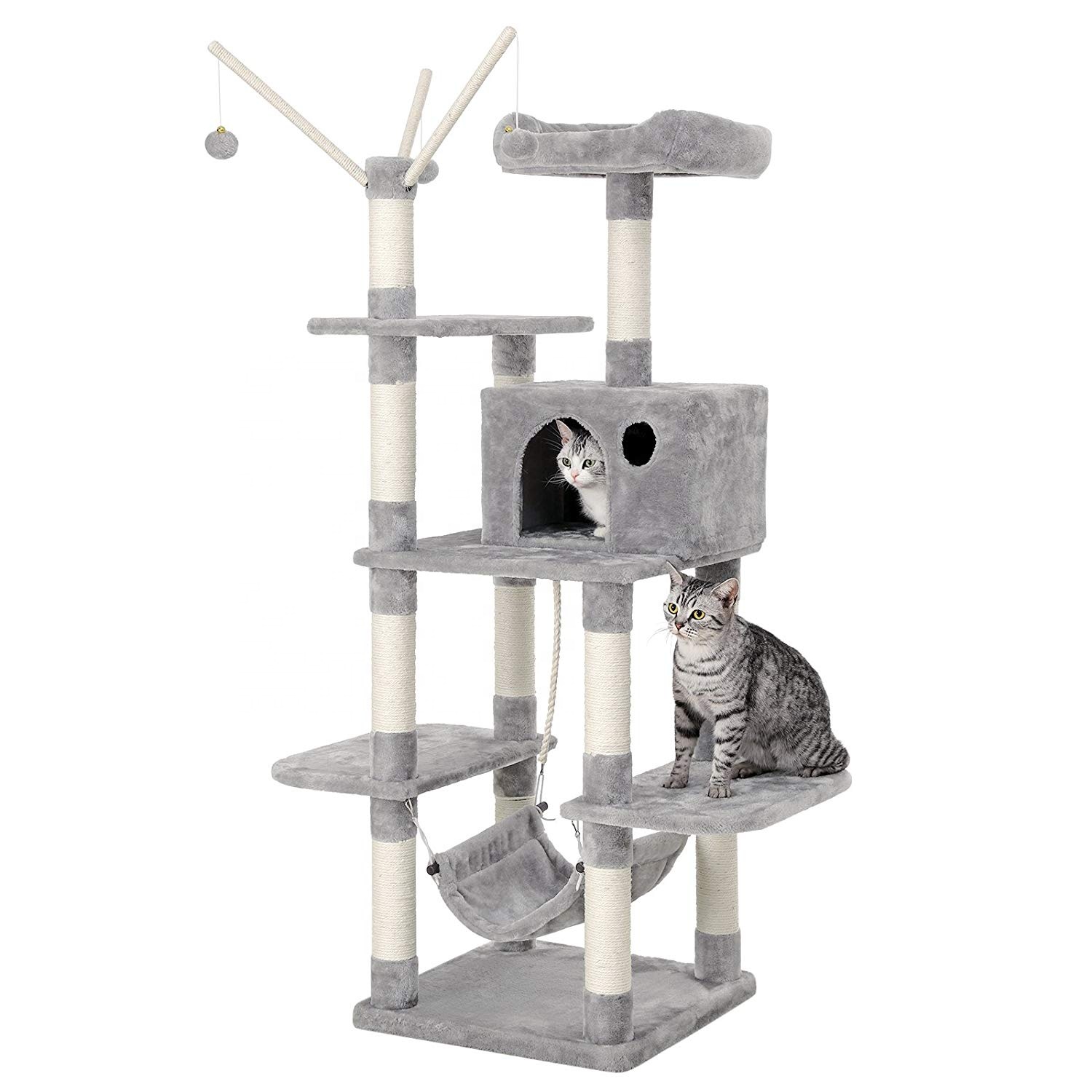 Hot selling cat tree Pretty pet products with cat scratcher post K1162