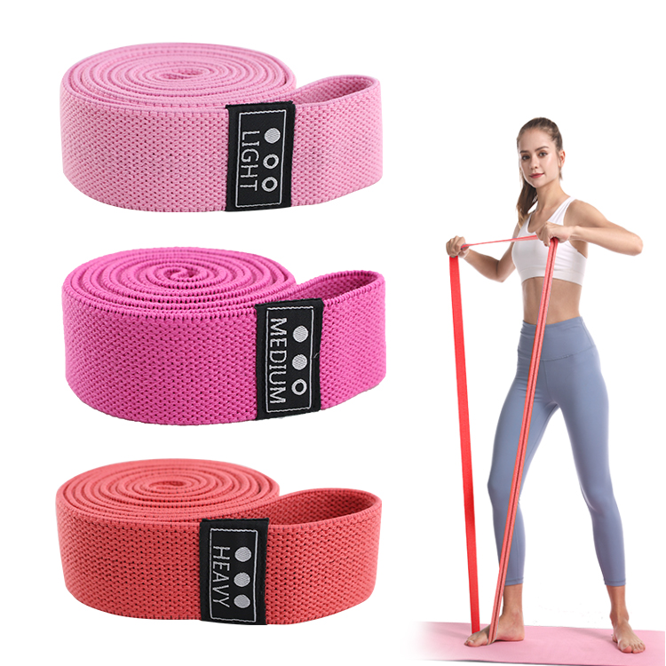 Amazon Hot Sale OEM Factory Outlet Sports accessories Exercise Muscle Non-slip 3 set fabric resistance loop bands