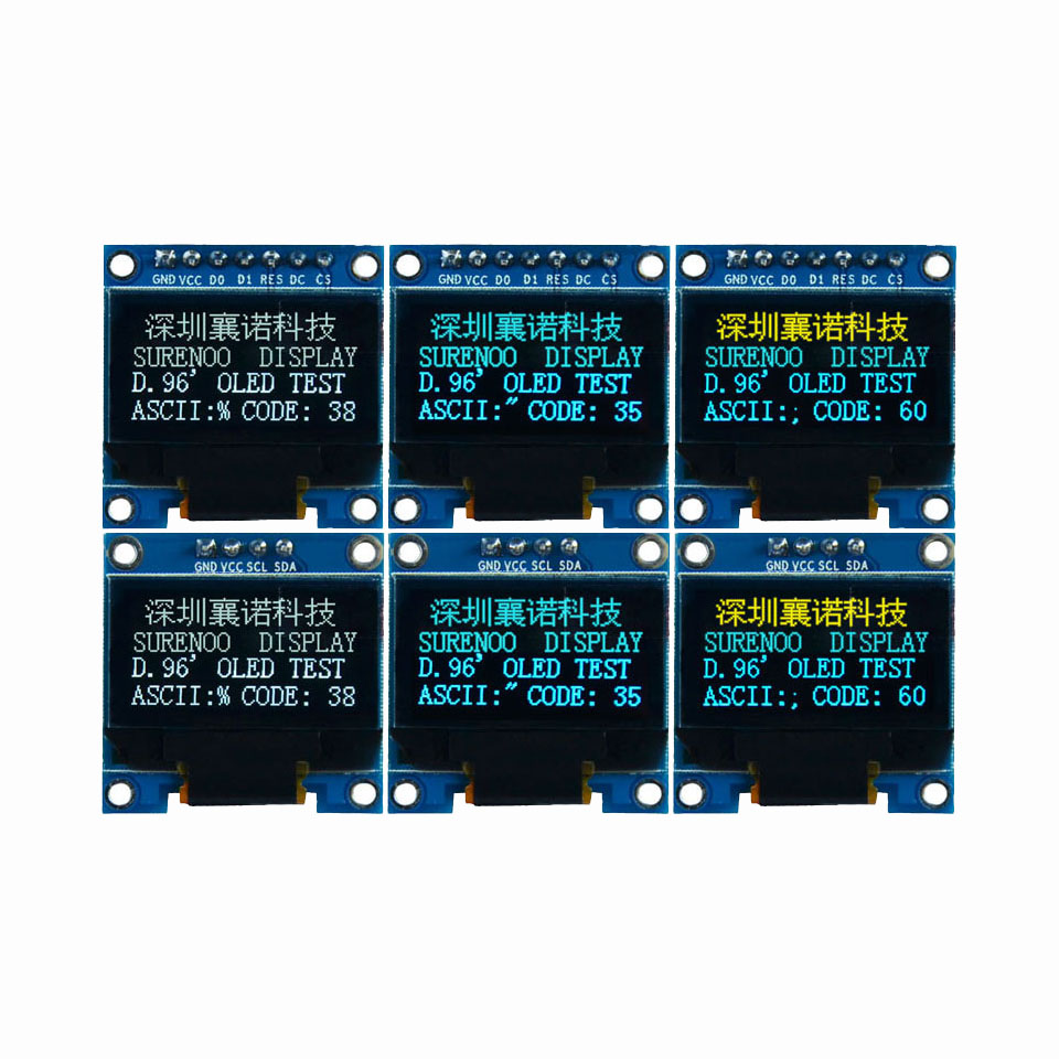 Реальный OLED дисплей, 0,96 "12864 128*64 27.3X27.8 SSD1306 последовательные SPI, I2C межсоединений интегральных схем Графический ЖК-модуль дисплей LCM экран сенсорная панель