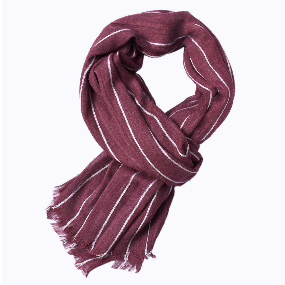 Wholesale Winter Warm Other Cotton Women Ladies Stripe Scarf Wool Luxury Scarves Shawls