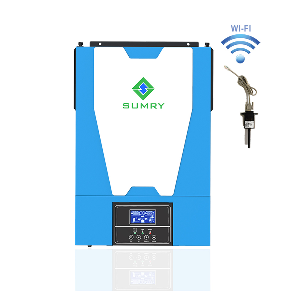Wi-Fi, GPS, доступны для ISO и android решеточный инвертор 48VDC 5500W Встроенный 100A MPPT регулятором солнечного зарядного устройства и удалить с ЖК-дисплеем