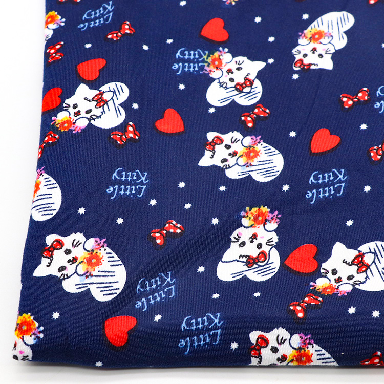 Stock lot cheap price 150gsm eco friendly 95%polyester 5%spandex custom cartoon digital print fabric