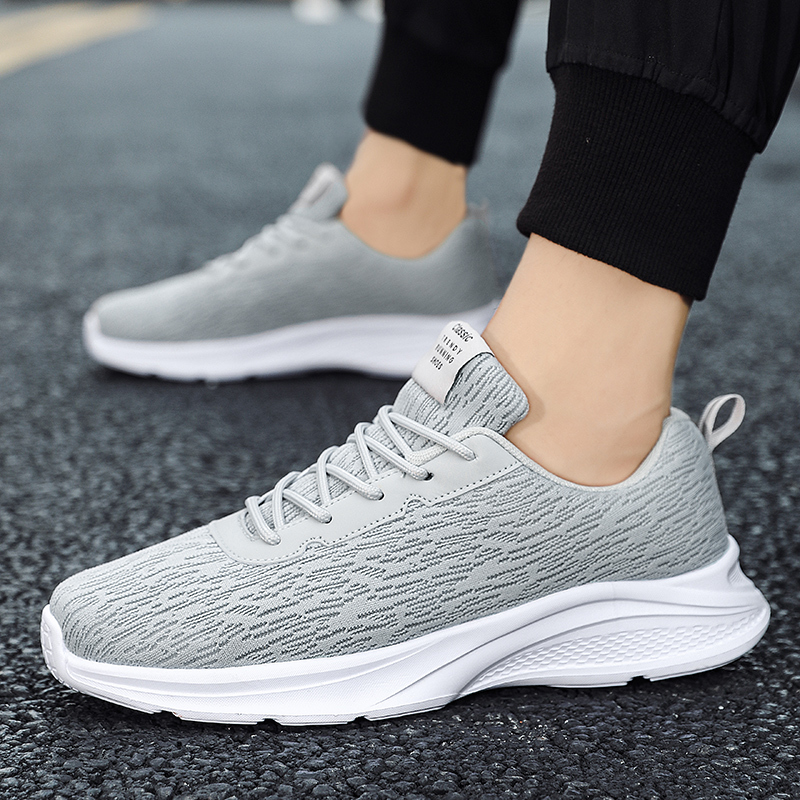 2021 new arrival Sports Shoes breathable mesh men sneakers casual walking light outdoor black gray Running Shoes 39-45