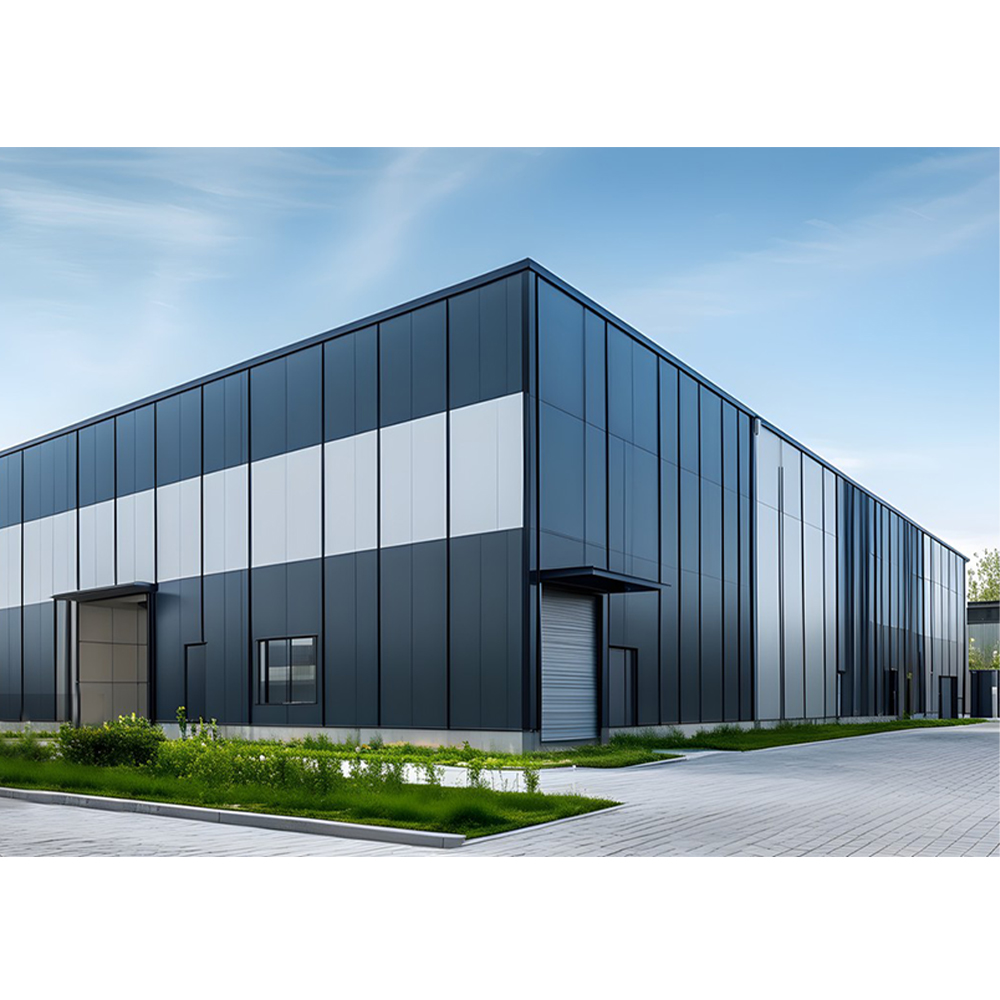 Zent Multistory Prefab steel structure Warehouse With Office building Long Span structure