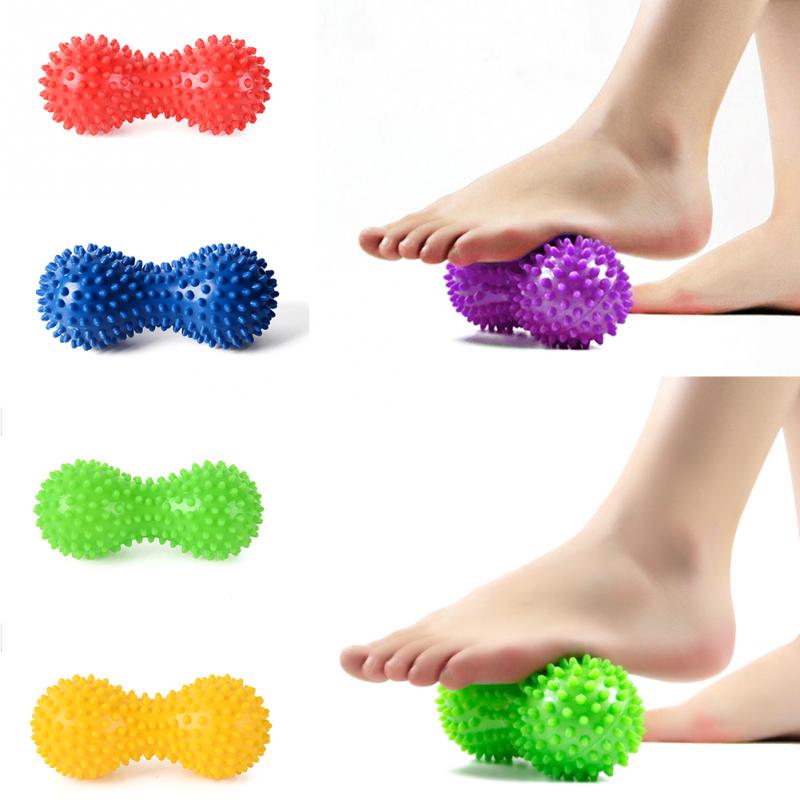 Peanut PVC Yoga Supplies with Thorns Workout Massage Peanut Hand Ball Yoga Fitness Ball Inflated Air Bag Peanut Ball body relax