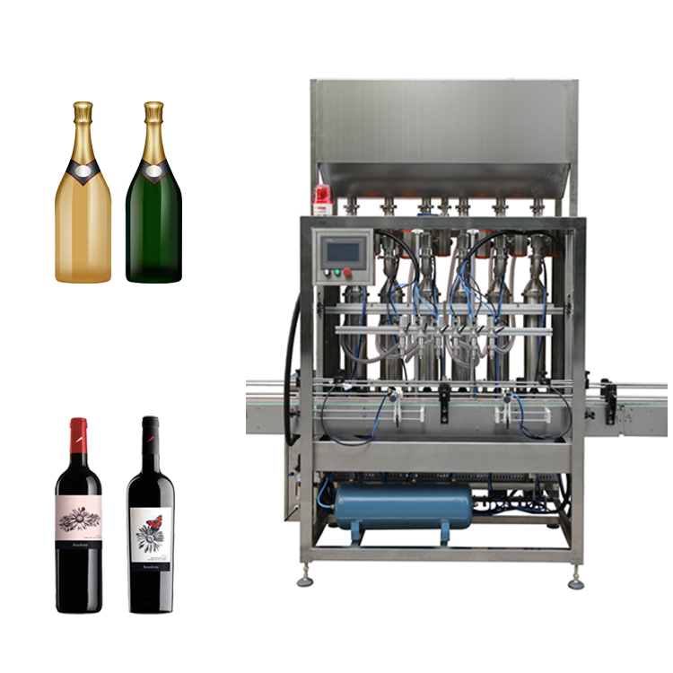 Six head automatic wine filler vodka bottle filling machine