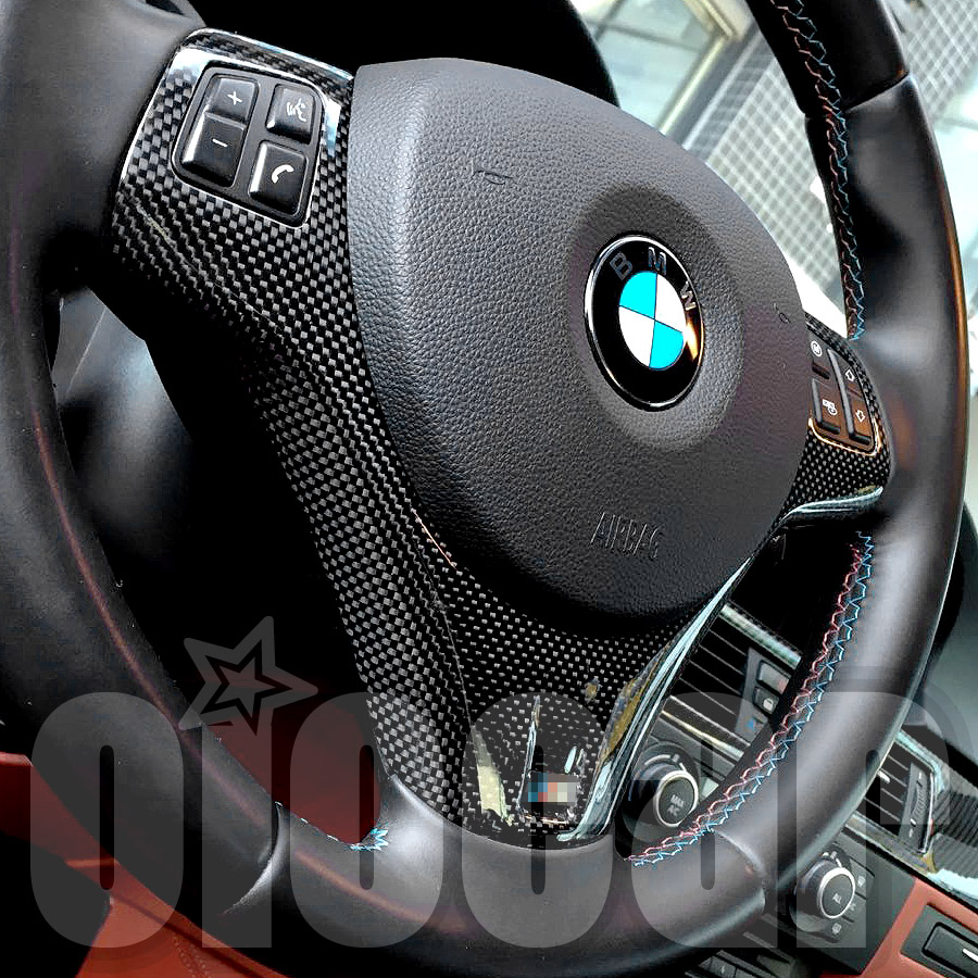 Oiomotors сменная крышка рулевого колеса из углеродного волокна, отделка для BMW 1 серии E87 E82 E88 1M 3 серии E90 E92 E93 M3