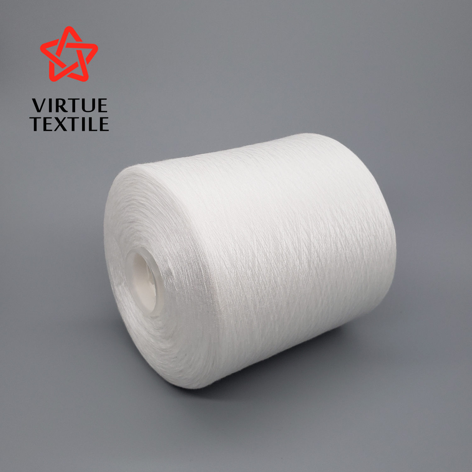 Швейная нить из 100% полиэстера Virtue Textile, 40/2 сырье, белый тфо твист