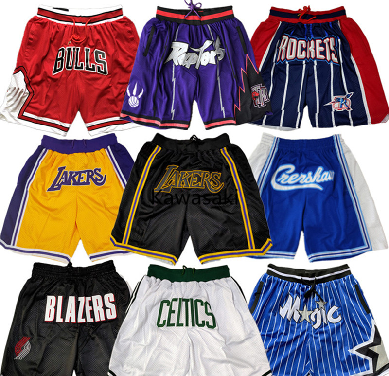 Оптовая продажа, оригинальные дышащие винтажные баскетбольные шорты Nba- Team с вышивкой «Just Don»