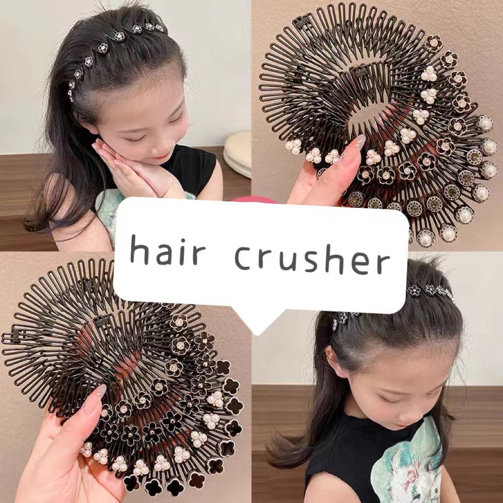 Children's forehead back head Pearl Flower Butterfly hair clip Women girls hair clip Invisible hair comb