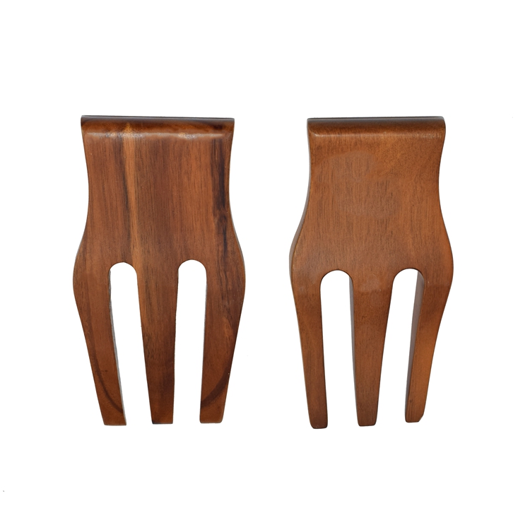 Custom cheap wholesale salad hand large salad serving set hands