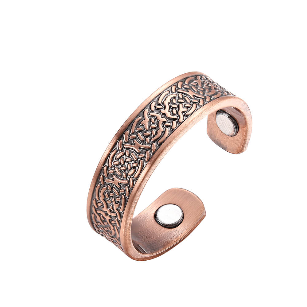 MagEnery Pure Copper Resizible Magnetic Ring Trendy Man Viking Ring