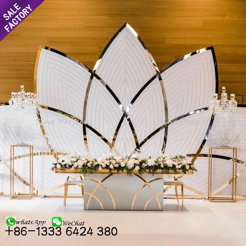 Sino Perfect Decoration Luxury Special Acrylic Wedding Planner Backdrop Set For Banquet Events Wedding Plan Planner