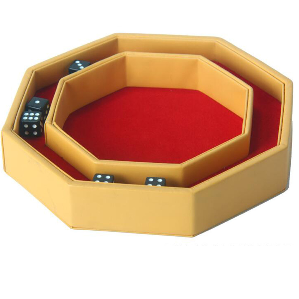 PU Leather Dice box Roleplaying Game Tray Dice Holder With Lid