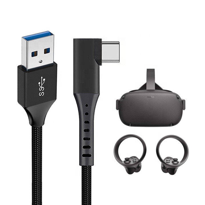 4 м 13 футов 90 градусов правый угол usb 3,1 Gen 1 5 Гбит/с A к type c передача данных для VR 0culus quest Link кабель гарнитуры