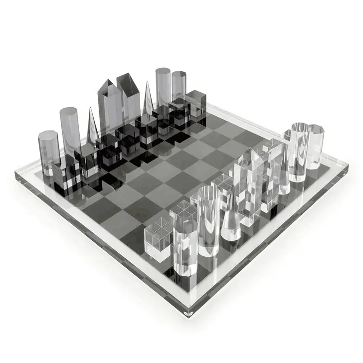 New Arrival Clear Acrylic Chess Set Adult Chess Game Sets Acrylic Chess Game Board