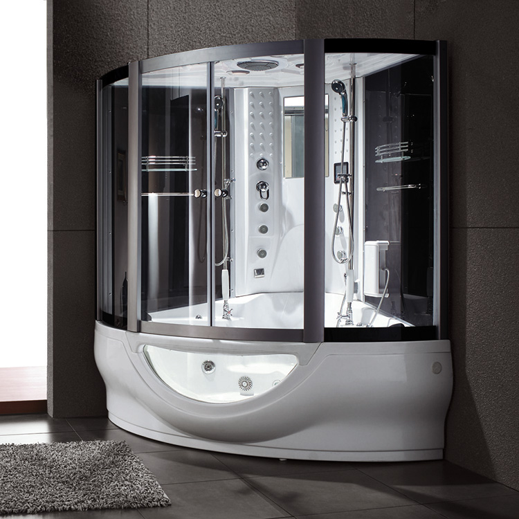 Anaq Foot Massage Tempered Glass 2 Person Luxury Steam Shower Room Bathroom