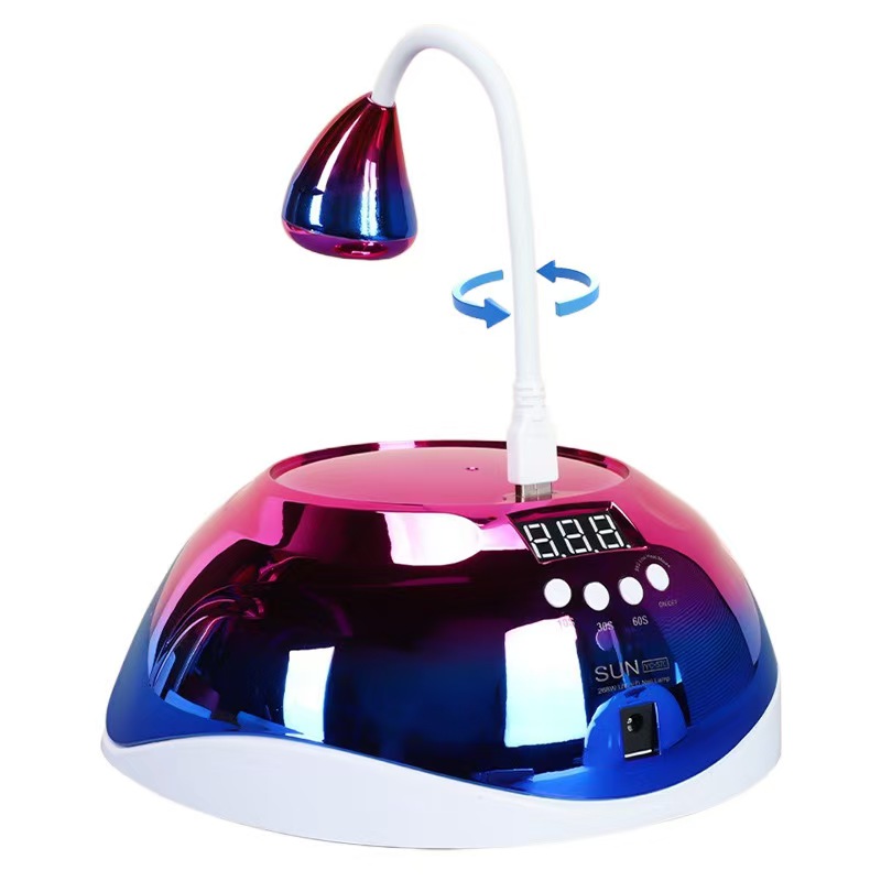 New Design Hot Sale 268W Large Powder Portable Rainbow Color Smart Setting Gel Nail Polish UV Led Nail Lamp