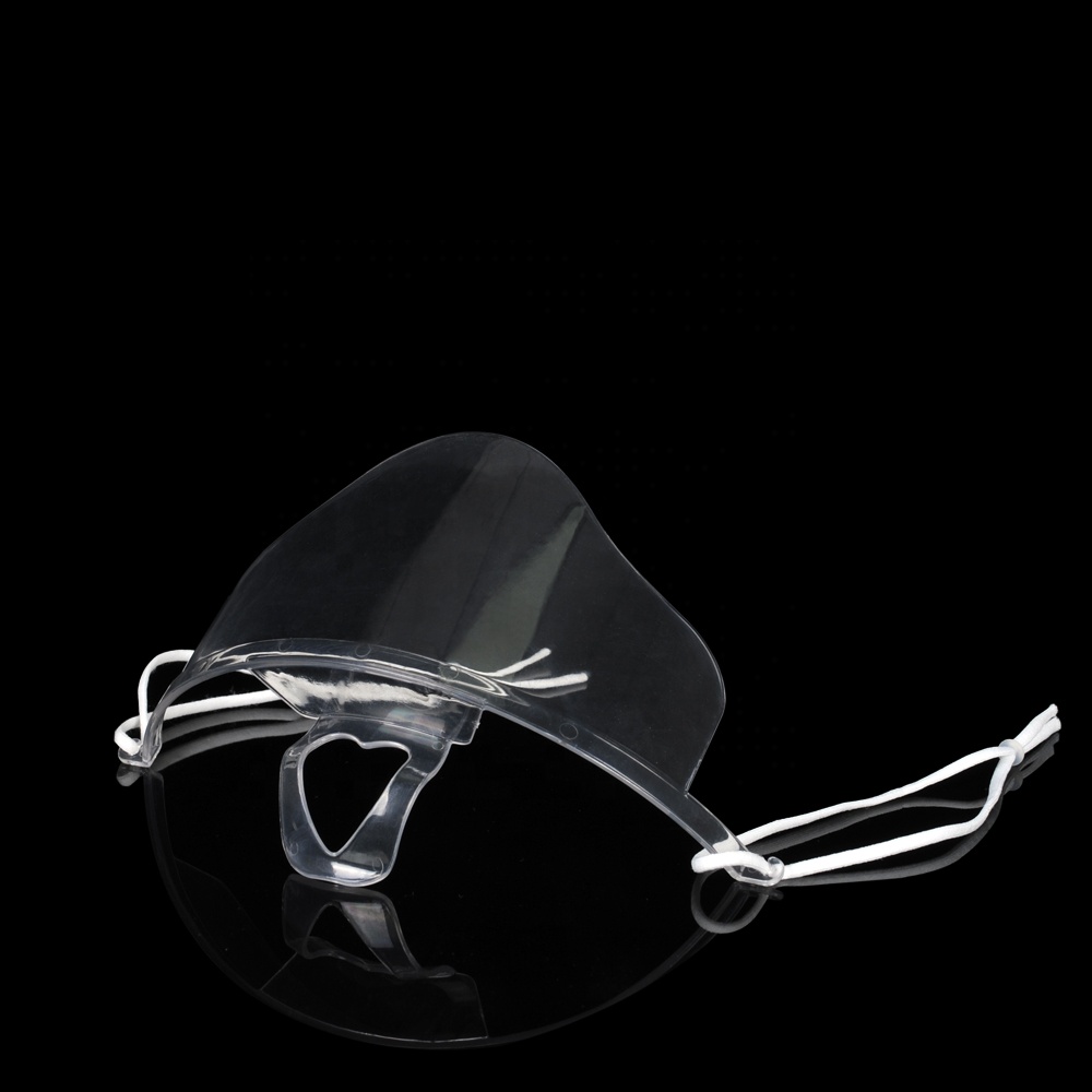 Reusable Transparent Clear Anti-fog Germs Isolation Protective Mouth Face Cover Plastic Mouth Cover