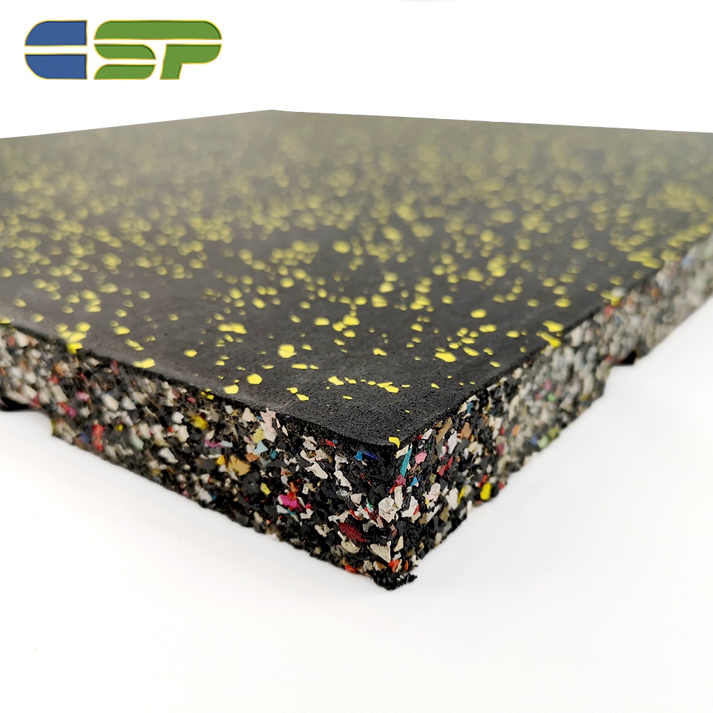 Shockproof 20mm gym floor tile for indoor crossfit