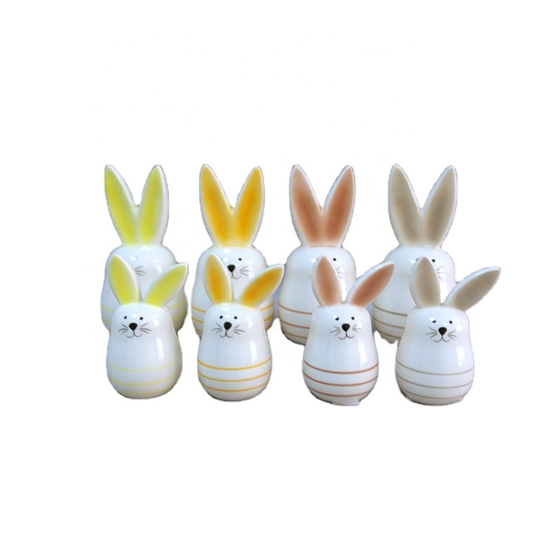 Funny ceramic rabbit for Easter decoration