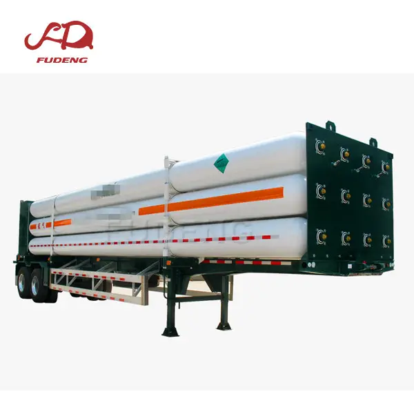 Best selling 8 tubes skid cng trailer / hydrogen tube trailer / cng transport trailer in China