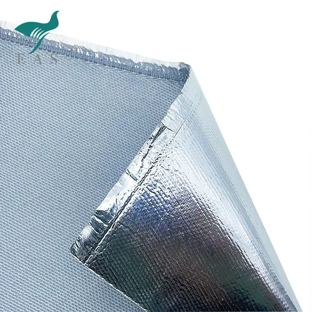 Flame Retardant Silicone Coated and Aluminum PET Film Fiberglass Fabric