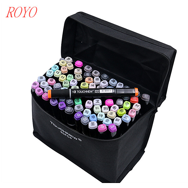 Touchnew T6-48PCS Цветные двусторонние кисти-ручки Рисование акварелью художественные маркеры школьные принадлежности